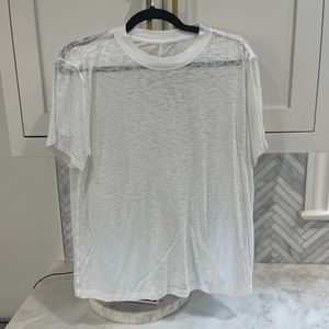 Lululemon All Yours White Veil Tee Sz 6